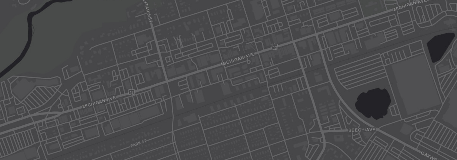 Street map of Dearborn centred on the office at 22731 W Village Dr